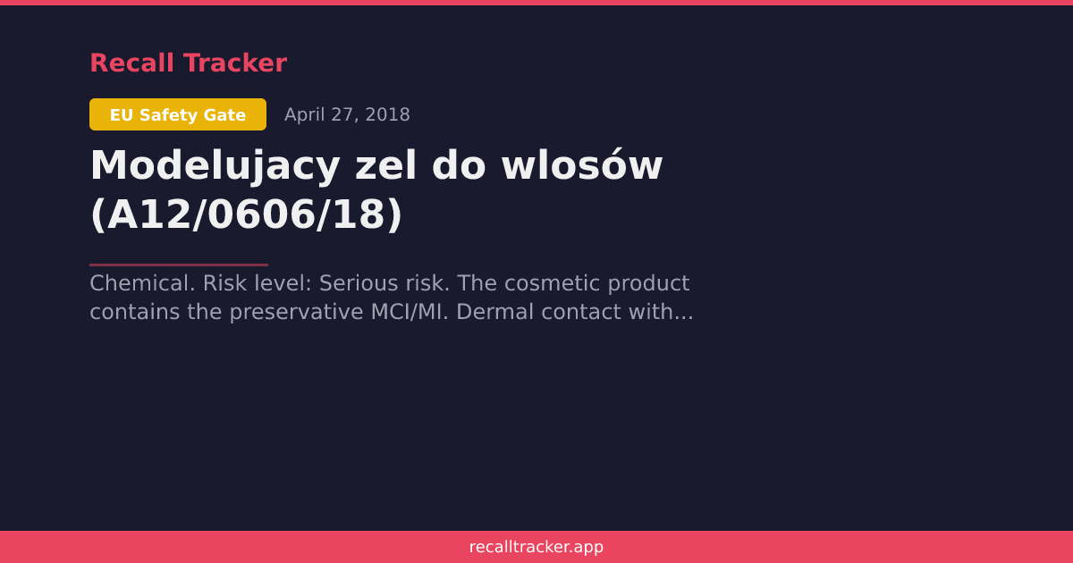Modelujacy zel do wlosów (A12/0606/18) | Recall Tracker